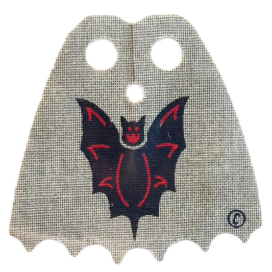 Scalloped 6-Point Cape with Bat Pattern