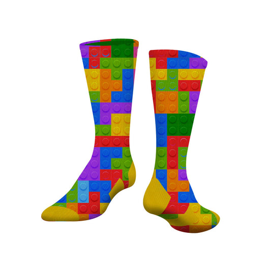 Multi-Colored Brick Socks