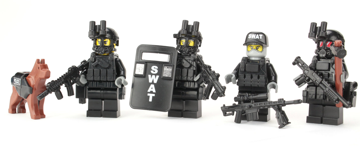 Police Swat Team made with real LEGO® minifigures